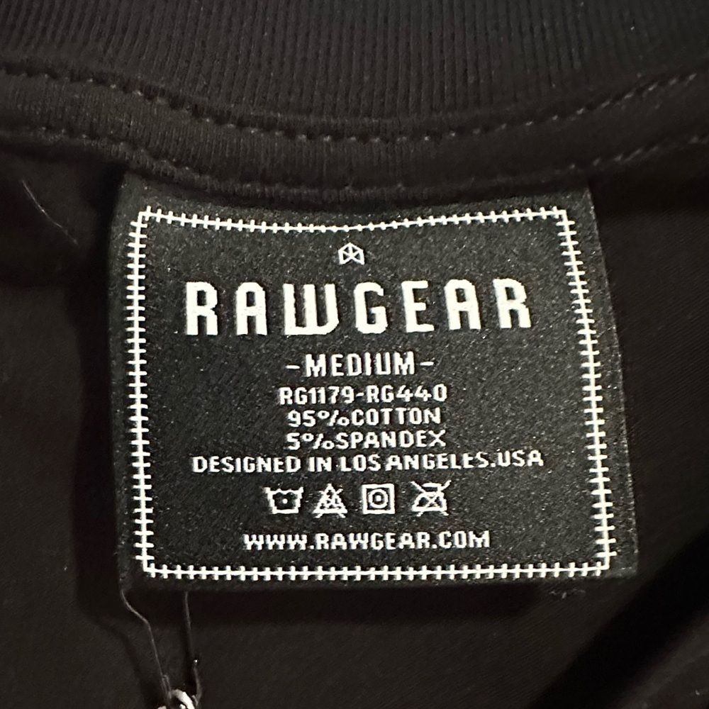 RAW GEAR - LONG SLEEVE T-Shirt -  Black - Size Medium - RG440 - NWT - Picture 3 of 4